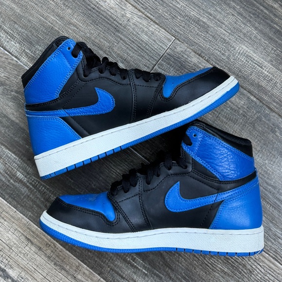 Jordan 1 retro royal blue black 6.5 8 - Picture 2 of 6